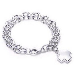 Tiffany cross charm bracelet