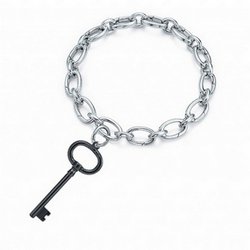 Black Key Charm Bracelet