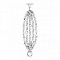 Five Chain Tiffany Heart Bracelet