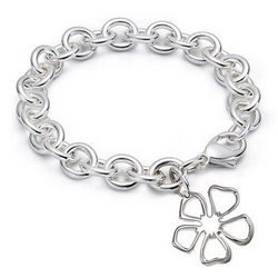 Tiffany flower charm bracelet