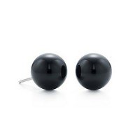 Серьги Tiffany bead earrings with onyx