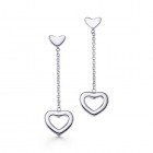 Серьги Heart link drop earrings T&Co