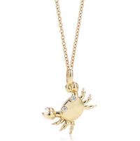 Кулон Crab charm with diamonds